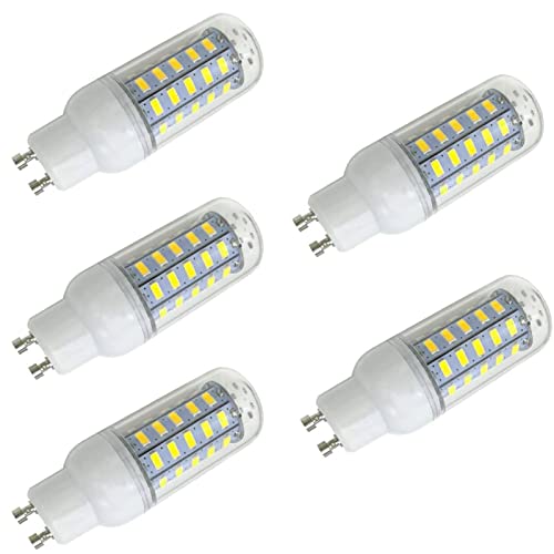 Bombilla LED GU10 8W, LED Maíz Bombilla, Equivalente a 80W Halógeno Bombillas, Alto Brillo 800LM, CRI 82, AC 220V-240V, No Regulable, 5 Unidades,Cool White