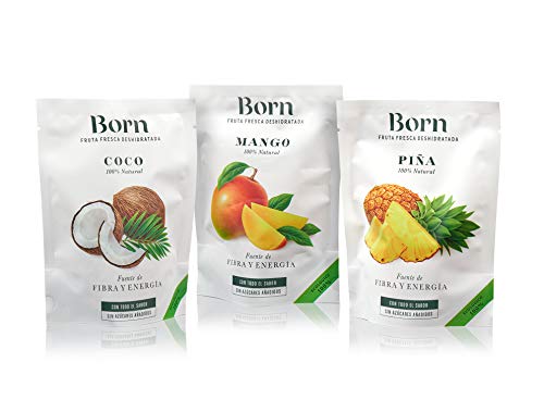 Born Coco - Fruta Deshidratada Ecológica - Vegetariano, Vegano, Paleo, sin Gluten, sin Lactosa, sin Azúcar Refinado - Doy Pack 40 G