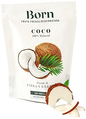 Born Coco - Fruta Deshidratada Ecológica - Vegetariano, Vegano, Paleo, sin Gluten, sin Lactosa, sin Azúcar Refinado - Doy Pack 40 G