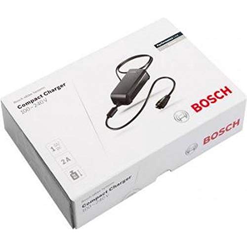 Bosch Compact Charger, 2a Ladegerät in Schmuckverpackung mit EU Netzkabel und Bedienungsanleitung Cargador, Unisex Adulto, Negro, Talla única