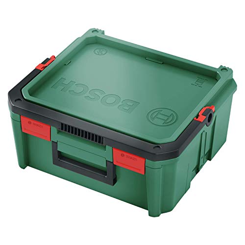 Bosch Home and Garden 1600A01SR4 - Caja para herramientas eléctricas (SystemBox, tamaño M, compatible con caja de accesorios pequeña y mediana, en caja de cartón)