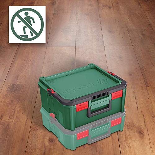 Bosch Home and Garden 1600A01SR4 - Caja para herramientas eléctricas (SystemBox, tamaño M, compatible con caja de accesorios pequeña y mediana, en caja de cartón)