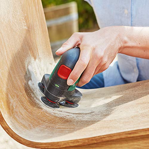 Bosch Lijadora y pulidora a batería EasyCurvSander 12 (1 batería, sistema de 12 V, en caja de cartón)