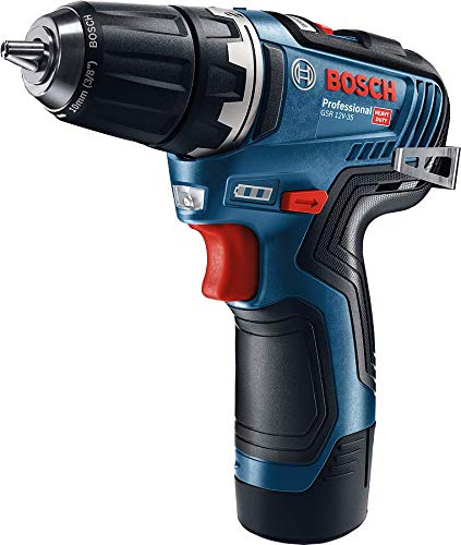 Bosch Professional 12V System GSR 12V-35 - Atornillador a batería (35 Nm, 2 baterías x 3.0 Ah, cargador, en L-BOXX)