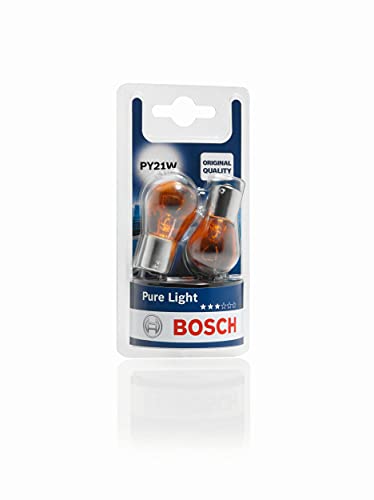 Bosch PY21W Pure Light Lámparas para vehículos - 12 V 21 W BAU15s - Lámparas x2