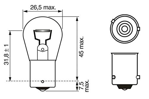 Bosch PY21W Pure Light Lámparas para vehículos - 12 V 21 W BAU15s - Lámparas x2