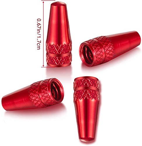 BOSSTER Tapas de Válvula para Bicicleta 40 Piezas Neumáticos de Bicicleta Cubiertas de Polvo Multicolor Francés Tapas de Válvula de Aluminio de Estilo Montaña Bicicletas de Carretera 10 Colores