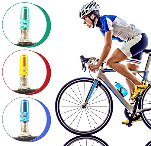 BOSSTER Tapas de Válvula para Bicicleta 40 Piezas Neumáticos de Bicicleta Cubiertas de Polvo Multicolor Francés Tapas de Válvula de Aluminio de Estilo Montaña Bicicletas de Carretera 10 Colores