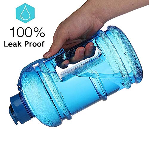 Botella Dagua, Jarra Agua 2.2L 100% A Prueba Fugas Sin BPA con Asa Botella Agua Grande para Gimnasio para Deportes Trabajo Al Aire Libre Montañismo Correr Ciclismo,Gris