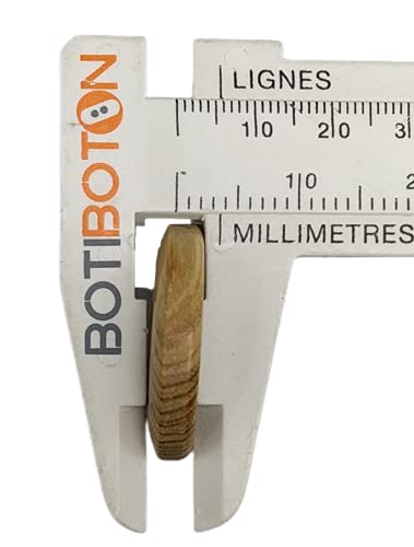 Botones de Madera de Olivo - 2 agujeros - Varias tallas (12, 15, 18, 20 y 25 mm) - Fabricado y enviado desde ESPAÑA - (20)