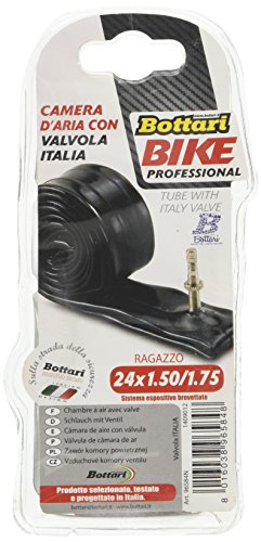 Bottari Bike Rubber - Cámara de Aire para Bicicletas, Color Negro, Talla 24 x 1.50/1.75 C