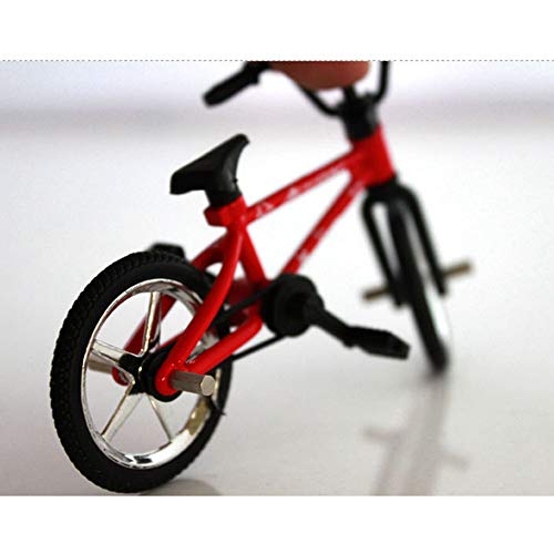 BOVER BEAUTY 1 Pc Finger Mountain Bike Funcional Minuete Mountain Sport Bike Tech Deck Miniature Metal Game para Niños Niños (Rojo)