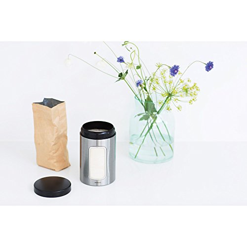 Brabantia 335341 Set de Botes de Mirilla, Gris Mate y Negro, 1,4 litros, 3