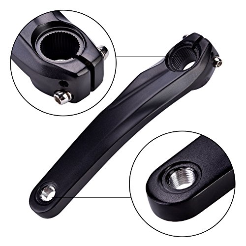 Brazo de biela de Bicicleta, Bicicleta de Carretera Bicicleta de biela Izquierda Brazo de aleación de Aluminio 170 mm Apto reemplazo para Juego de bielas Shimano 590610 SLX XT(Negro)