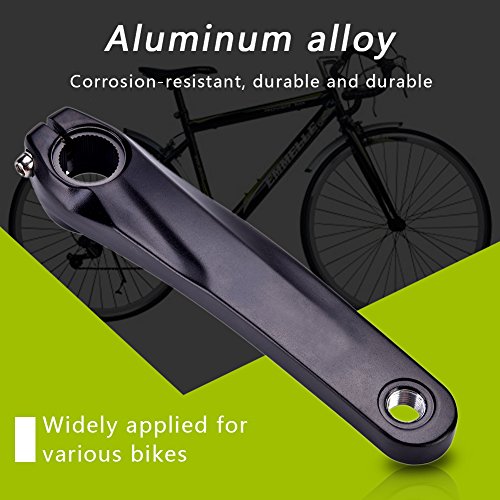 Brazo de biela de Bicicleta, Bicicleta de Carretera Bicicleta de biela Izquierda Brazo de aleación de Aluminio 170 mm Apto reemplazo para Juego de bielas Shimano 590610 SLX XT(Negro)