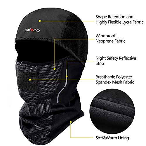 BRGOOD SGODD - Pasamontañas para moto, para hombre, para invierno, balaclava, multifuncional, impermeable, transpirable, cortavientos, camping, senderismo, universal