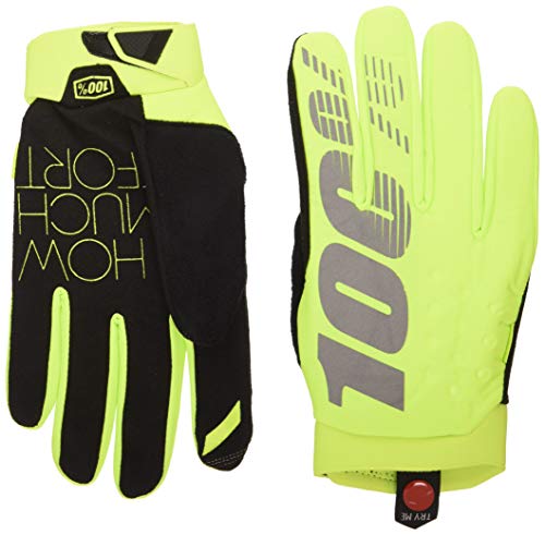 Brisker 100% Glove Fluo Yellow MD