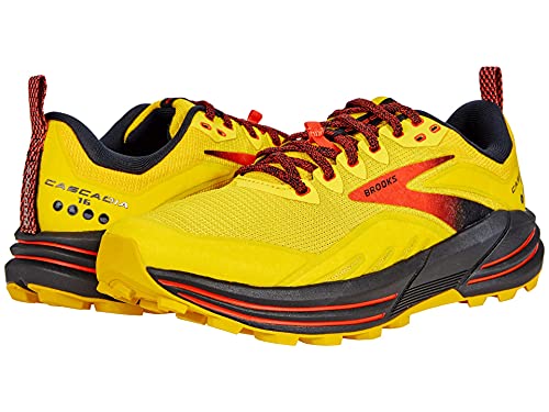 Brooks Cascadia 16, Zapatillas para Correr Hombre, Yellow Black Grenadine, 44.5 EU