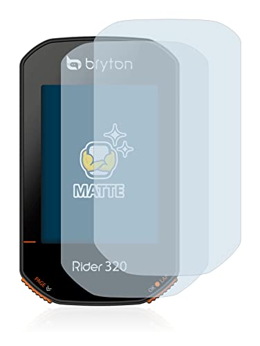 BROTECT Protector Pantalla Anti-Reflejos Compatible con Bryton Rider 320 (2 Unidades) Película Mate Anti-Huellas