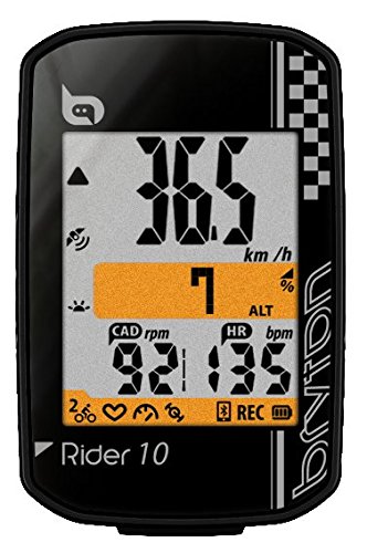 Bryton Rider 10 GPS Ciclismo, Negro, Talla Única