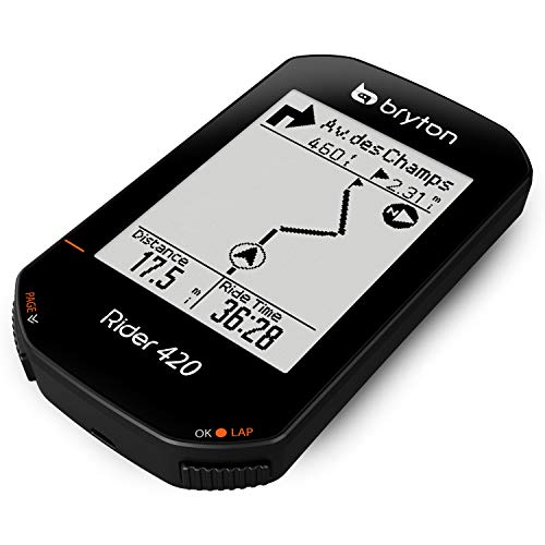 Bryton Rider 420 GPS, Adultos Unisex, Negro, Talla Única