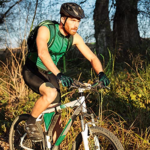 BRZSACR Guantes al Aire Libre cráneo Zombie diseño de Hueso Ciclismo Escalada Motocicleta Ciclismo Guantes de jardinería para Hombres y Mujeres (L, Verde)