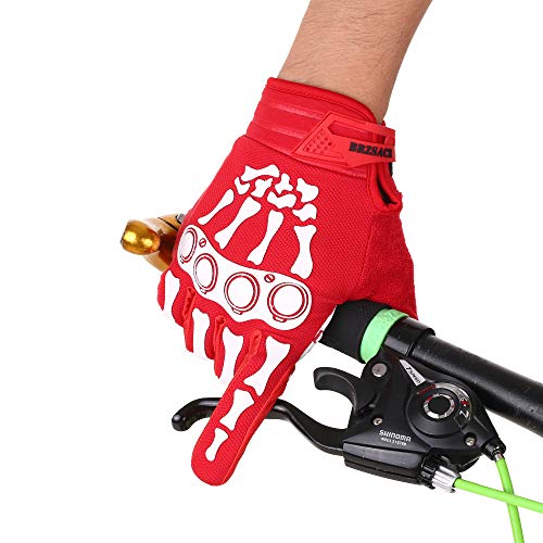 BRZSACR Guantes de ciclo Primavera Verano Guantes de peso ligero con pantalla táctil bicicleta de montaña L Red1