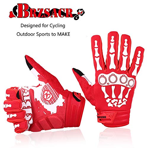 BRZSACR Guantes de ciclo Primavera Verano Guantes de peso ligero con pantalla táctil bicicleta de montaña L Red1