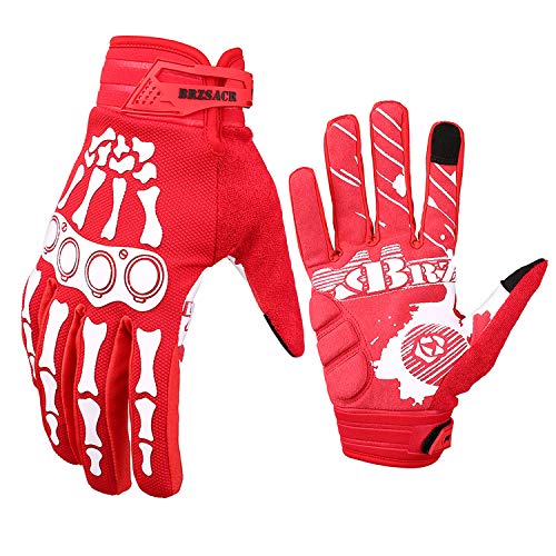 BRZSACR Guantes de ciclo Primavera Verano Guantes de peso ligero con pantalla táctil bicicleta de montaña L Red1