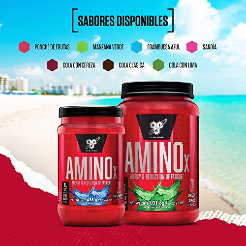 BSN Nutrition Amino X, Suplementos Deportivos BCAA Polvo con Aminoacidos Esenciales y Vitamina D, Aminoacidos BCAA para Musculacion, Ponche de Frutas, 70 Porciones, 1kg