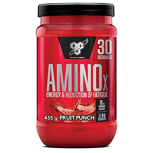 BSN Nutrition Amino X, Suplementos Deportivos BCAA Polvo con Aminoacidos Esenciales y Vitamina D, Aminoacidos BCAA para Musculacion, Ponche de Frutas, 30 Porciones, 435g