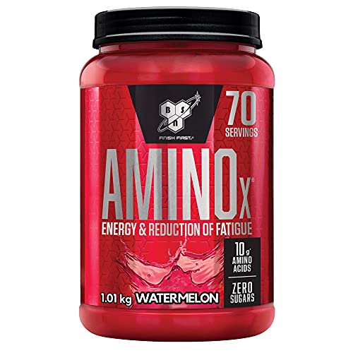 BSN Nutrition Amino X, Suplementos Deportivos BCAA Polvo con Aminoacidos Esenciales y Vitamina D, Aminoacidos BCAA para Musculacion, Sandía, 70 Porciones, 1kg