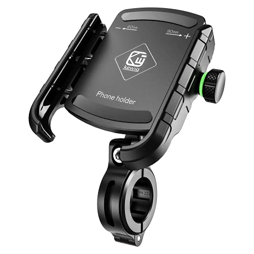 BTNEEU Soporte Movil Bicicleta, Anti Vibración 360° Rotación Soporte Móvil Moto Ajustable Soporte Teléfono Bicicleta Compatible para iPhone Samsung Huawei y Otro 3,5'' a 7,0'' Smartphones (Negro)