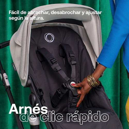 Bugaboo Fox 3, nuestro sistema de viaje 2-en-1 más cómodo: carrito todoterreno, capazo con ventilación avanzada, chasis negro, capazo y capota Midnight Black