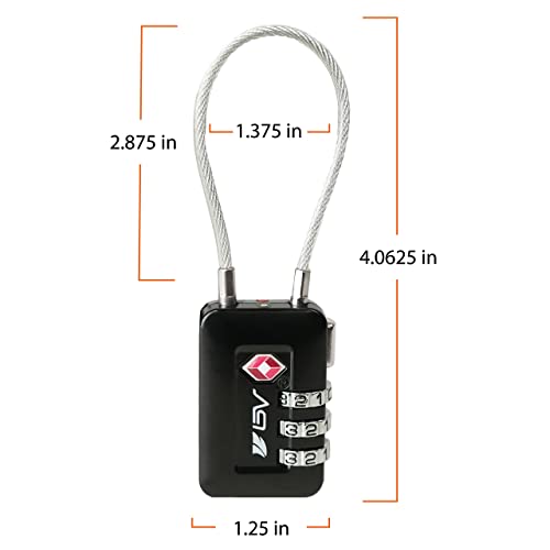 BV - Candado Combinacion, para Equipaje, candado Maleta, Par de candados, candado TSA.