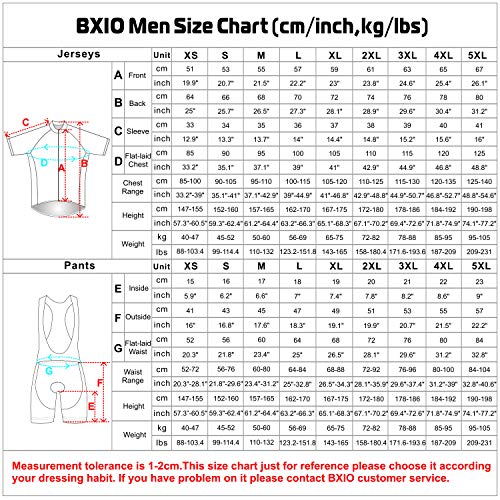 BXIO Completo Ciclismo Uomo, Asciugatura Veloce Maglia Ciclismo con 3 Tasche Posteriori e Imbottito in Gel Salopette Ciclismo, Estive, BLU (151, Salopette), M