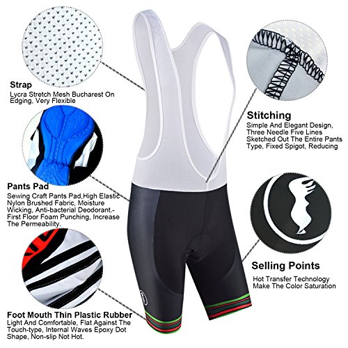 BXIO Completo Ciclismo Uomo, Asciugatura Veloce Maglia Ciclismo con 3 Tasche Posteriori e Imbottito in Gel Salopette Ciclismo, Estive, BLU (151, Salopette), M