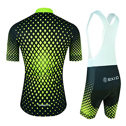 BXIO Maillot Ciclismo Hombre Verano, Ropa Ciclismo Secado Rápido con Culotte Ciclismo para Carreras de Bicicleta de Montaña