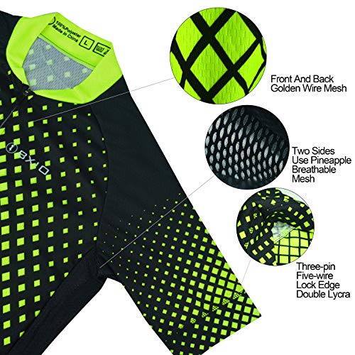 BXIO Maillot Ciclismo Hombre Verano, Ropa Ciclismo Secado Rápido con Culotte Ciclismo para Carreras de Bicicleta de Montaña