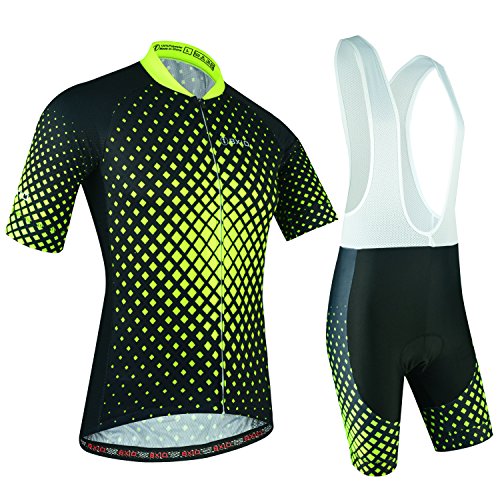 BXIO Maillot Ciclismo Hombre Verano, Ropa Ciclismo Secado Rápido con Culotte Ciclismo para Carreras de Bicicleta de Montaña