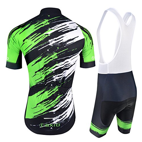 BXIO para Hombre de la Ropa de Ciclo de la Manga de Lycra de la Banda de Color Mulit Grande