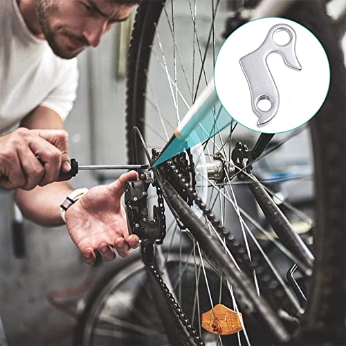 Bymivofun 2 Piezas Patilla de Cambio Trasero de Bicicleta de Aleación de Aluminio, con 2 Tornillos, Unisex Gancho Trasero de Transmisión de Repuesto para Bicicleta de Carretera MTB