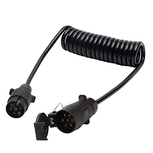 Cable de extensión de luz para tablero de remolque de 2 m, 7 pines, cable eléctrico de extensión de remolque de 12 V, conector de 7 núcleos para remolque, caravana o camión (ABS)