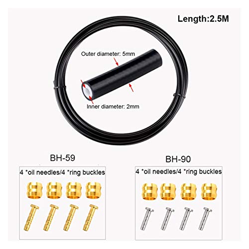 Cable De Freno De Bicicleta Bicicleta de montaña Discos hidráulicos Manguera de freno Tubo de aceite TUBO DE TUBO DE 5 MM MTB MTB Freno de bicicleta Conjunto de cables Conector de kits Cable De Freno