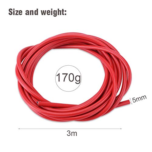 Cable de Freno de Bicicleta de 3 m Alambres de Bicicleta de Acero y Caucho y PVC duraderos para Bicicletas MTB de Carretera Reemplazo Kit de Accesorios(Rojo)