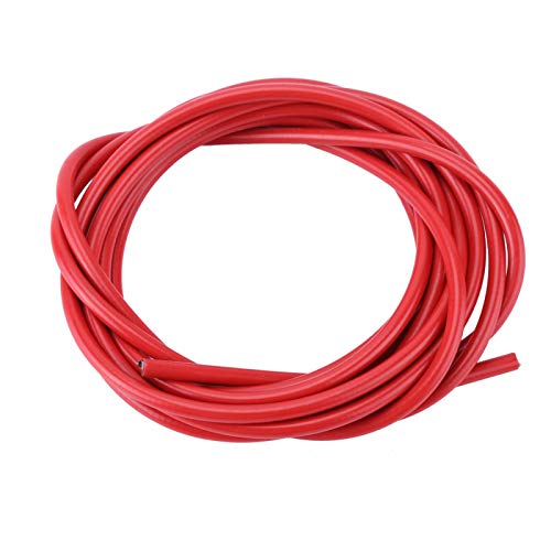 Cable de Freno de Bicicleta de 3 m Alambres de Bicicleta de Acero y Caucho y PVC duraderos para Bicicletas MTB de Carretera Reemplazo Kit de Accesorios(Rojo)