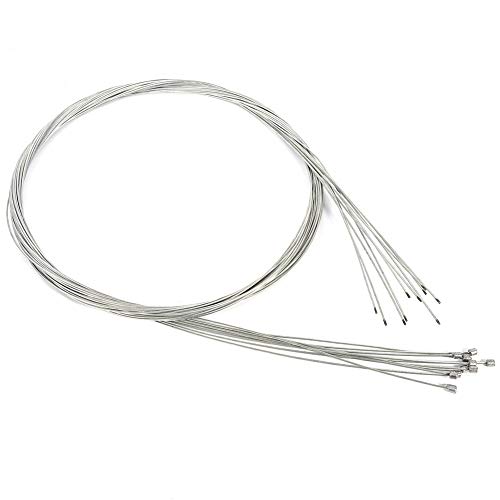 Cable Interno Bicicleta, 10Pcs Cable De Cambio De Bicicleta De Carretera De Acero Inoxidable De 2 M. Cable De Cambio De Cambio Interno Reemplazable para Bicicleta (Color: Plateado) (Color : A)