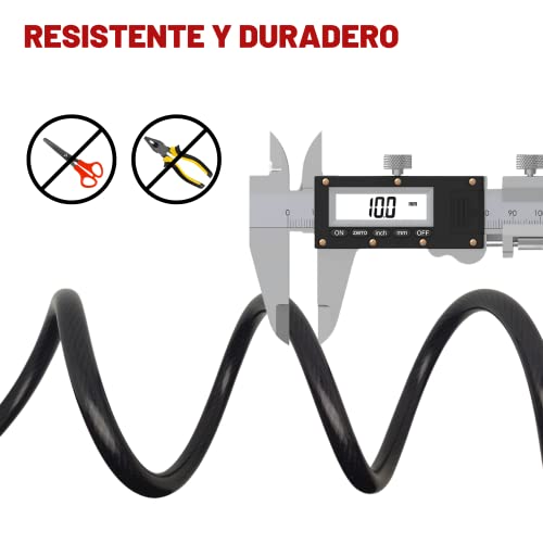 Cadena Antirrobo para Bicicletas con Combinación Numérica | Candado con Cerradura para Evitar Robos En Bicis Y Patinetes | Sistema De Seguridad Sin Llave Fuerte Resistente E Ideal para Transportar