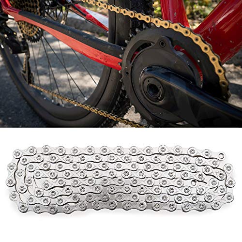 Cadena de bicicleta de 10 velocidades 116 eslabones plateado con conector de enlace rápido para bicicleta de montaña Accesorios de repuesto