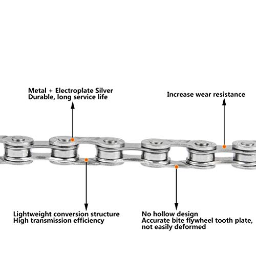 Cadena de Bicicleta de 6/7/8 Velocidades(116 Eslabones) Cadenas para Bicicletas Duradera Ideal para Bicicletas de Carretera o Montaña de 6/7/8 Velocidades